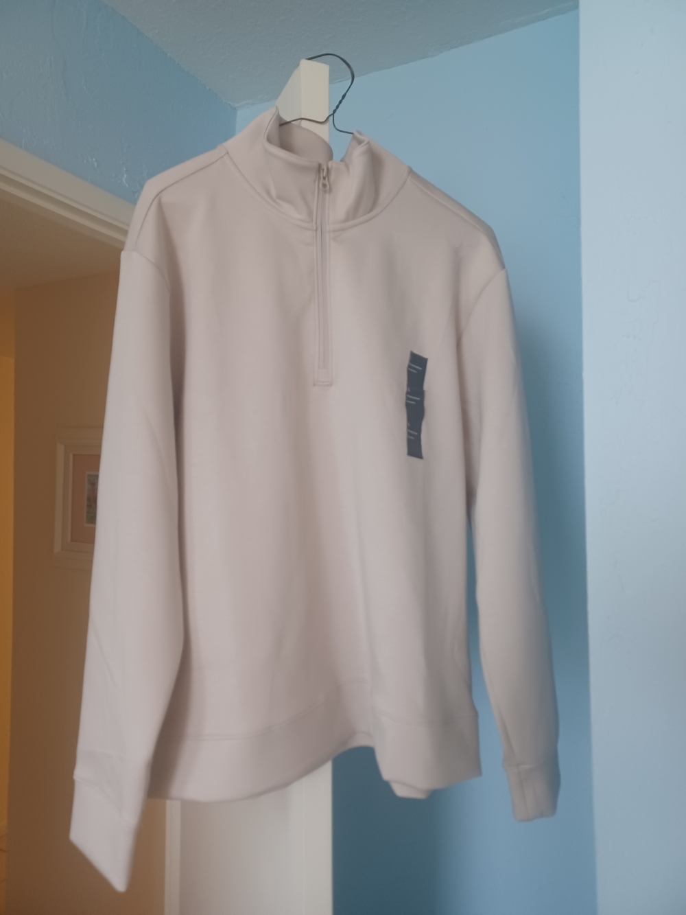 all in motion Men's Light Beige 1/4 Zip Pullover